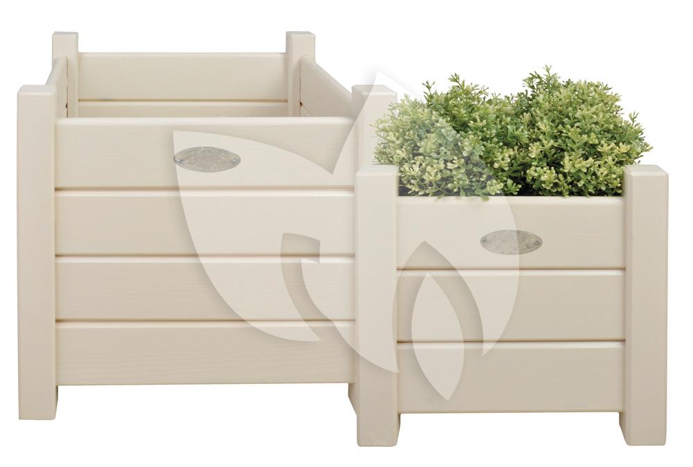 Esschert Design Plantenbak Vierkant Per 2 Wit Tuinexpress Be